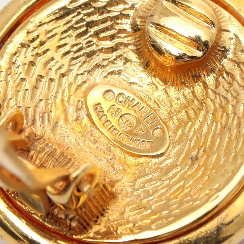 Chanel Earring Coco Mark GP (gold Plated) Earring Ladies Used a