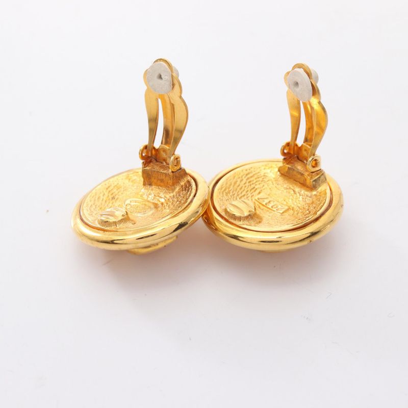 Chanel Earring Coco Mark GP (gold Plated) Earring Ladies Used a