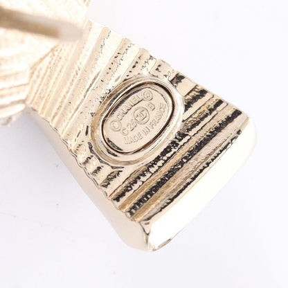 Chanel Brooch Coco Mark Ribbon GP (gold Plated) Brooch Ladies Used a