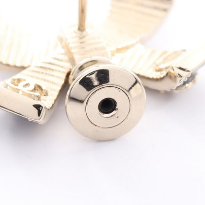 Chanel Brooch Coco Mark Ribbon GP (gold Plated) Brooch Ladies Used a