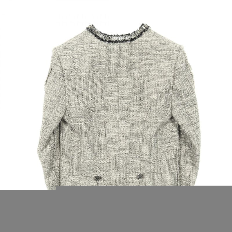 Louis Vuitton Collarless Jacket Tweed Rw221 B Mr2 Fmvb 68 Wool
