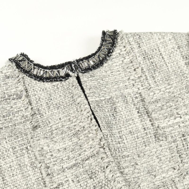 Louis Vuitton Collarless Jacket Tweed Rw221 B Mr2 Fmvb 68 Wool
