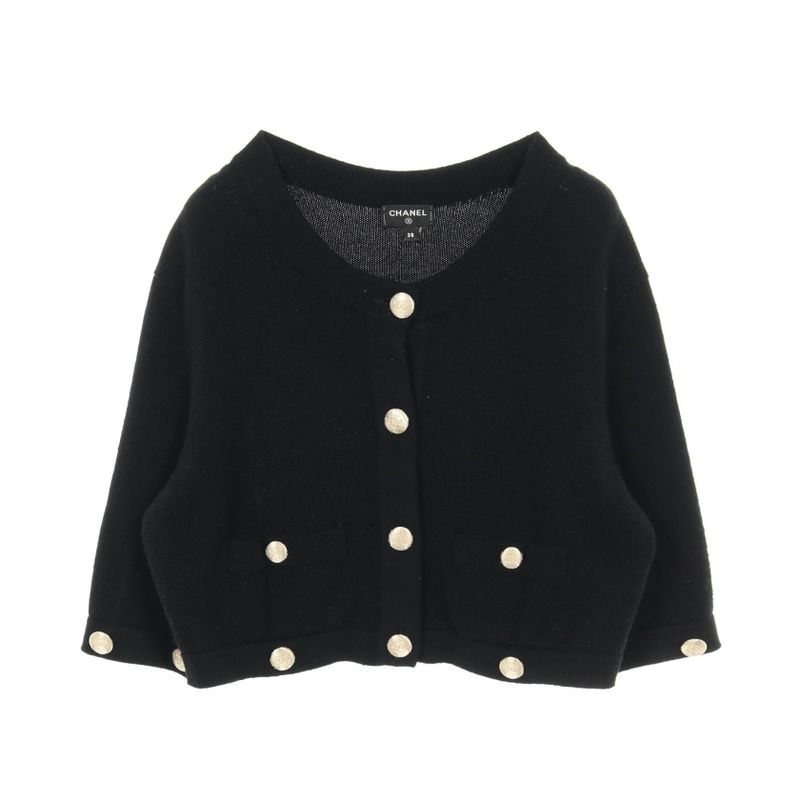 Chanel Cardigan Here Mark Button P72780k10442 Cashmere Cardigan Women's Used a