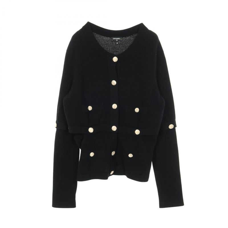 Chanel Cardigan Here Mark Button P72780k10442 Cashmere Cardigan Women's Used a