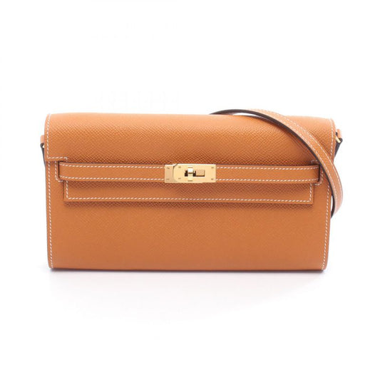 Hermes Shoulder Bag Kelly to Go Toffee Leather Calf (Cowhide) Kelly to Go
