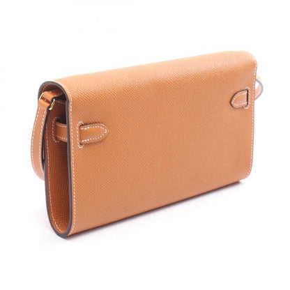 Hermes Shoulder Bag Kelly to Go Toffee Leather Calf (Cowhide) Kelly to Go