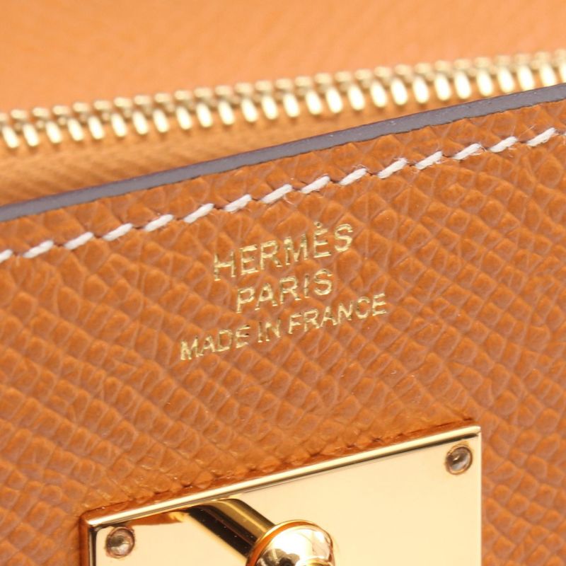 Hermes Shoulder Bag Kelly to Go Toffee Leather Calf (Cowhide) Kelly to Go
