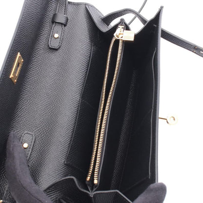 Hermes Shoulder Bag Kelly to Go Black Leather Calf (Cowhide) Kelly to Go Black