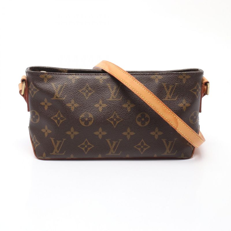Louis Vuitton Shoulder Bag Trotter M51240 PVC Coated Canvas Leather Trotter