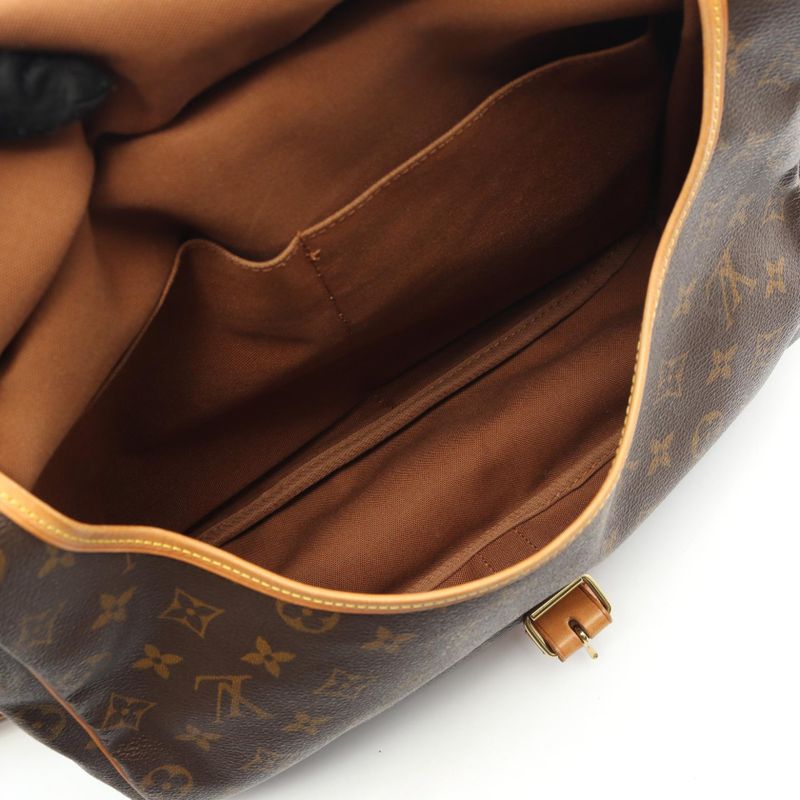 Louis Vuitton Shoulder Bag Saumur 35 M42254 PVC Coated Canvas Leather Saumur 35