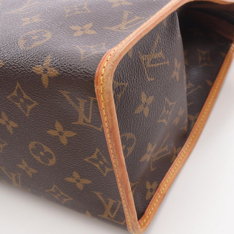 Louis Vuitton Tote Bag Popincourt Au M40007 PVC Coated Canvas Leather Popincourt