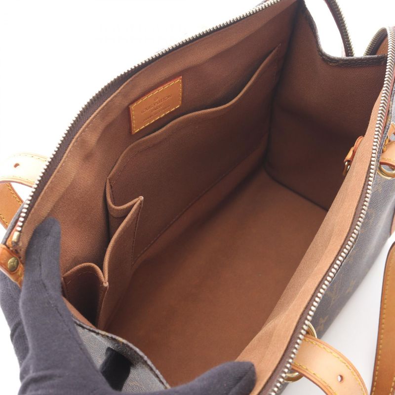 Louis Vuitton Tote Bag Popincourt Au M40007 PVC Coated Canvas Leather Popincourt