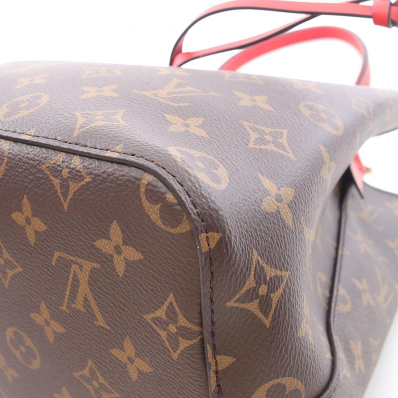 Louis Vuitton Shoulder Bag Neo Noe M44021 Coquelico PVC Coated Canvas Leather
