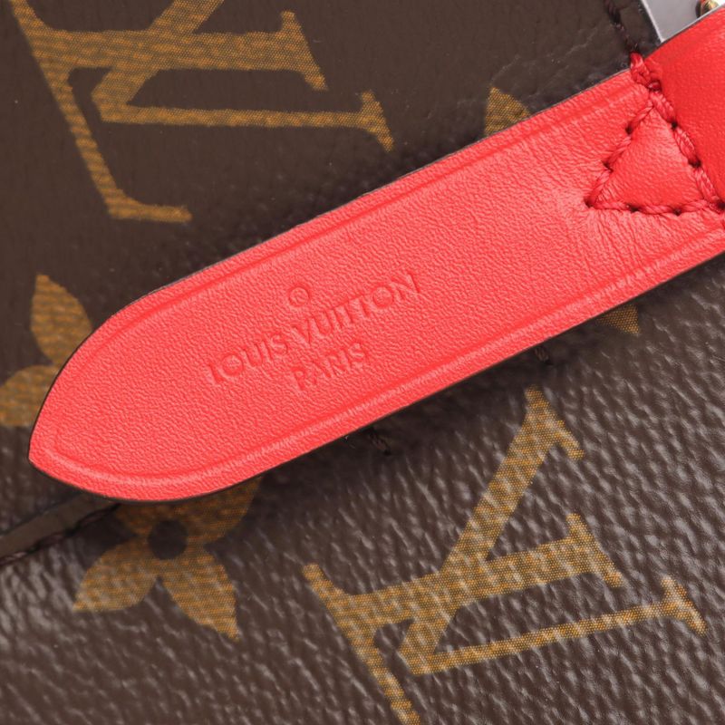 Louis Vuitton Shoulder Bag Neo Noe M44021 Coquelico PVC Coated Canvas Leather