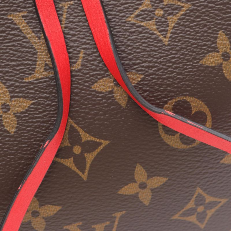 Louis Vuitton Shoulder Bag Neo Noe M44021 Coquelico PVC Coated Canvas Leather