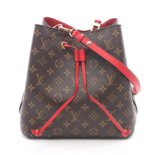 Louis Vuitton Shoulder Bag Neo Noe M44021 Coquelico PVC Coated Canvas Leather