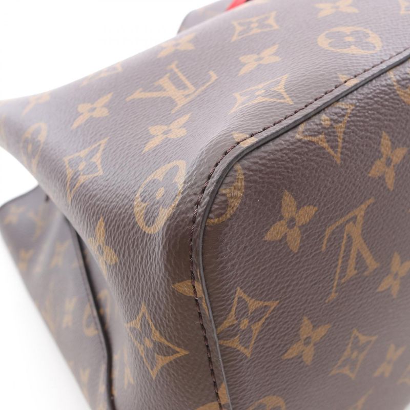 Louis Vuitton Shoulder Bag Neo Noe M44021 Coquelico PVC Coated Canvas Leather