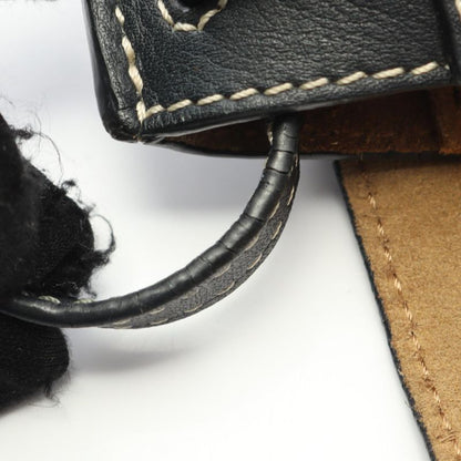 Loewe Shoulder Bag Gate Bag Mini Black Leather Gate Mini Ladies Used a