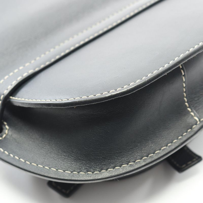 Loewe Shoulder Bag Gate Bag Mini Black Leather Gate Mini Ladies Used a