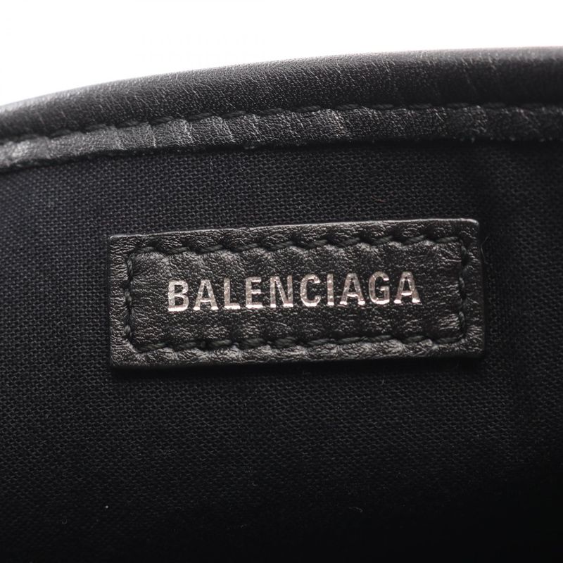 Balenciaga Tote Bag Navy Cabas S Navy Cabas 339933 Black Leather Navy Cabas S