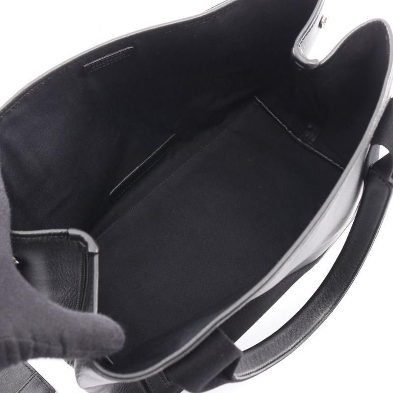 Balenciaga Tote Bag Navy Cabas S Navy Cabas 339933 Black Leather Navy Cabas S