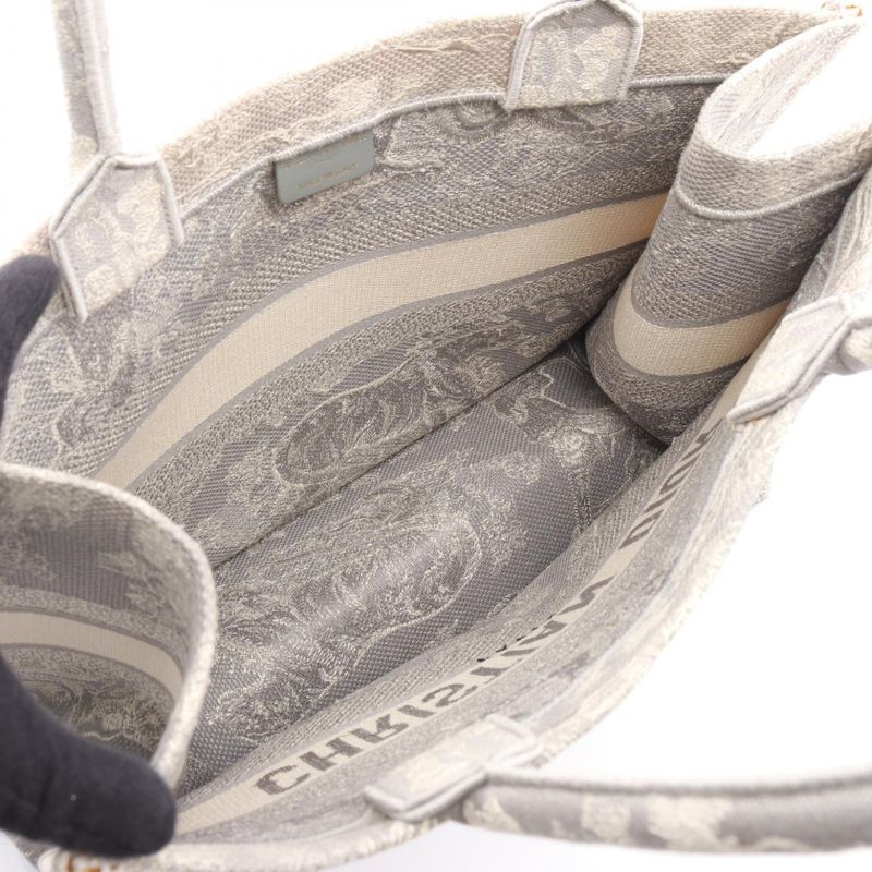 Dior Tote Bag Book Tote Medium Toile de Jouy Gray Canvas Book Tote Medium