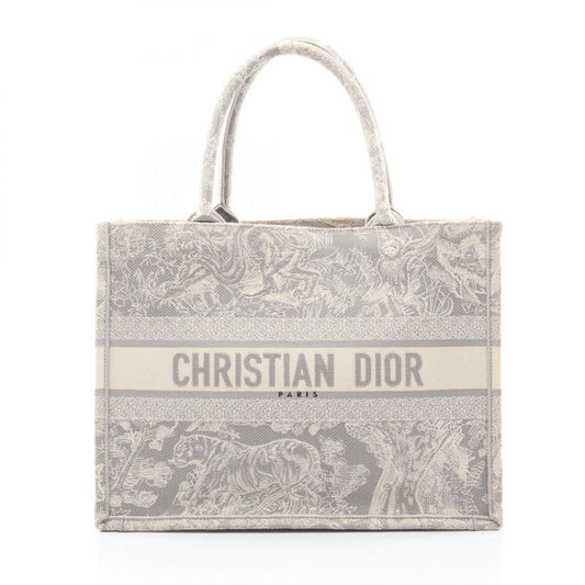 Dior Tote Bag Book Tote Medium Toile de Jouy Gray Canvas Book Tote Medium
