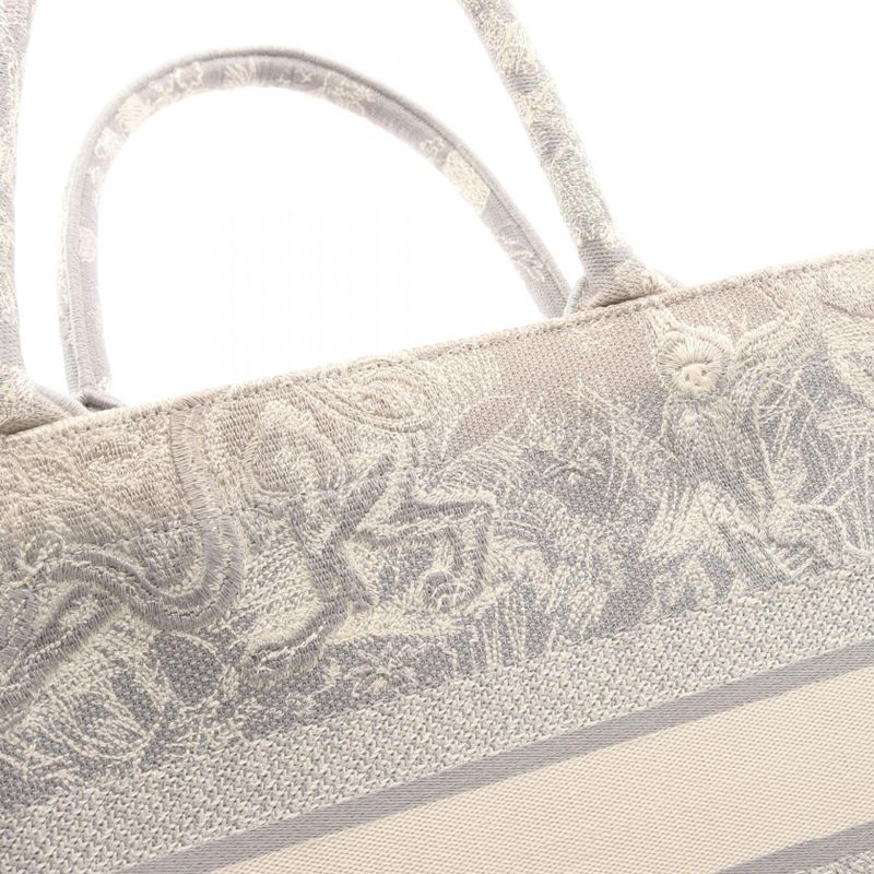 Dior Tote Bag Book Tote Medium Toile de Jouy Gray Canvas Book Tote Medium