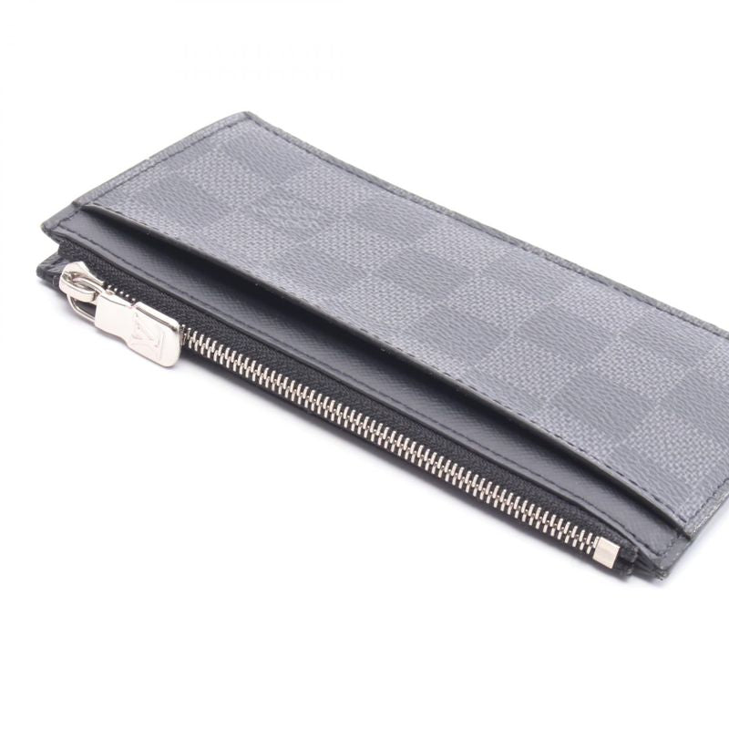 Louis Vuitton Card Case Coin Card Holder Damier Graphite N64038 Leather Coin