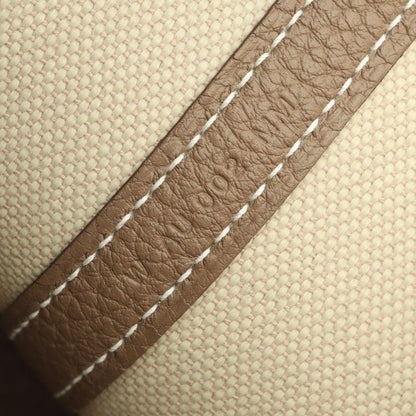 Hermes Tote Bag Garden Party TPM Beton Etoupe Canvas Leather Garden Party TPM