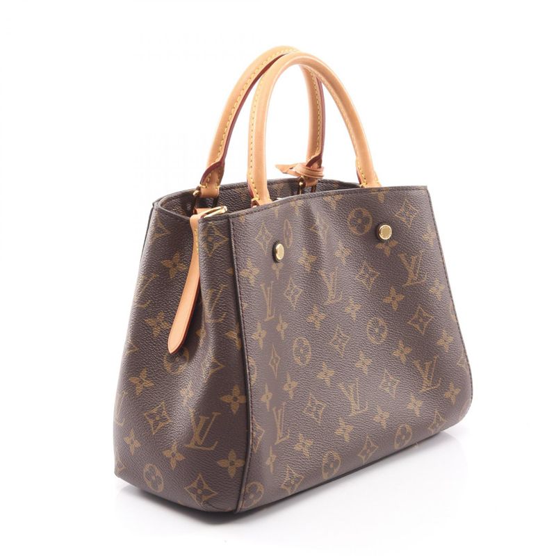 Louis Vuitton Handbag Montaigne BB M41055 PVC Coated Canvas Leather Montaigne