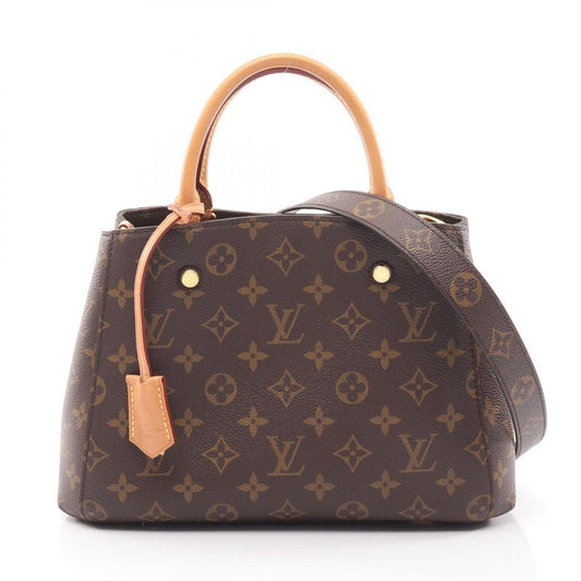 Louis Vuitton Handbag Montaigne BB M41055 PVC Coated Canvas Leather Montaigne