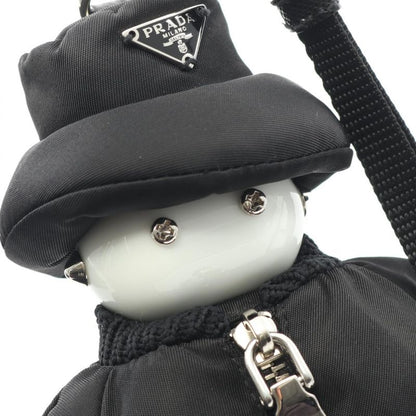 Prada Charm Re-Nylon Soft Robot 1tt181_2cou_f0002 Black White Nylon Saffiano