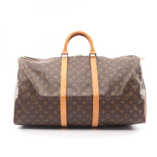 Louis Vuitton Boston Bag Keepall 55 M41424 PVC Coated Canvas Leather Keepall 55