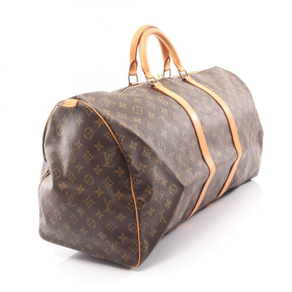 Louis Vuitton Boston Bag Keepall 55 M41424 PVC Coated Canvas Leather Keepall 55