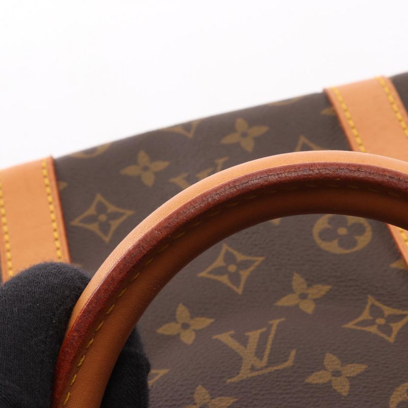 Louis Vuitton Boston Bag Keepall 55 M41424 PVC Coated Canvas Leather Keepall 55