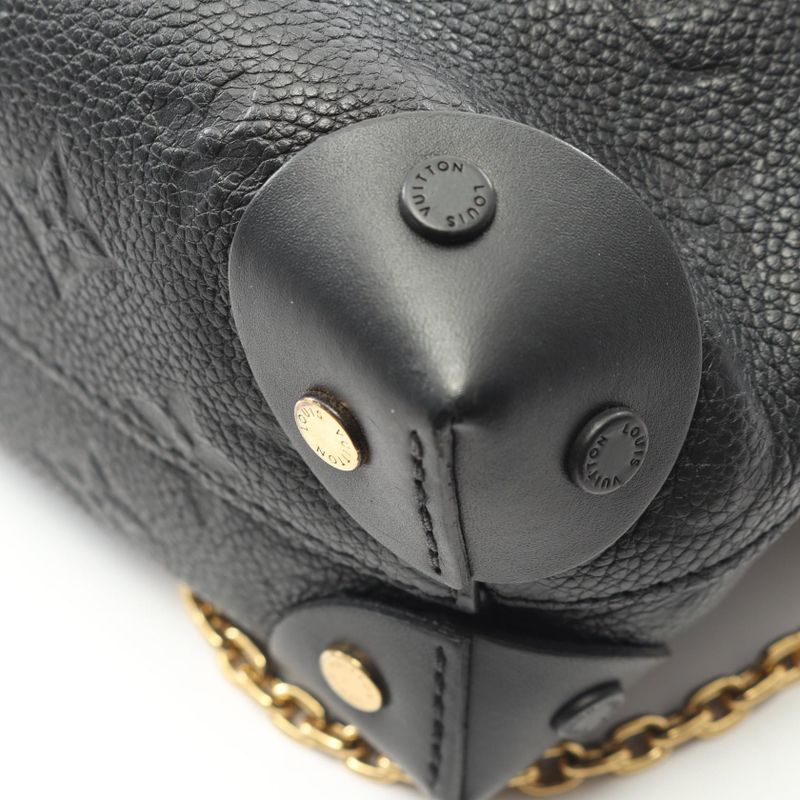 Louis Vuitton Handbag Petite Malle Souple M45393 Noir Black Leather Petite