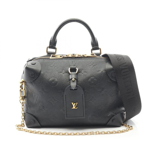 Louis Vuitton Handbag Petite Malle Souple M45393 Noir Black Leather Petite