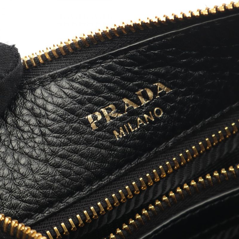 Prada Shoulder Bag Vitello Daino 1bc052 Black Leather Vitello Daino Shoulder
