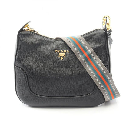 Prada Shoulder Bag Vitello Daino 1bc052 Black Leather Vitello Daino Shoulder