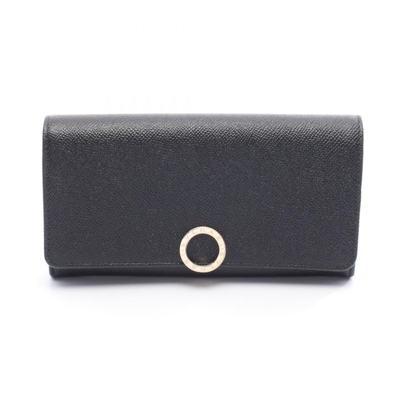 Bvlgari Bvlgari Bifold Long Wallet Bvlgari Large Wallet 280526 Black Leather