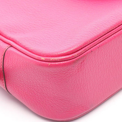 Hermes Handbag Plume Elan 28 Fuchsia Pink Leather