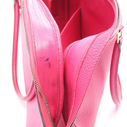Hermes Handbag Plume Elan 28 Fuchsia Pink Leather