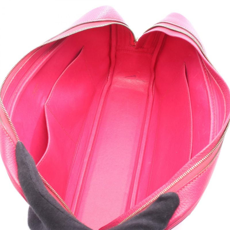 Hermes Handbag Plume Elan 28 Fuchsia Pink Leather