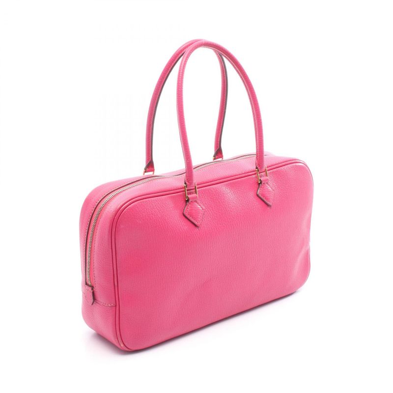 Hermes Handbag Plume Elan 28 Fuchsia Pink Leather