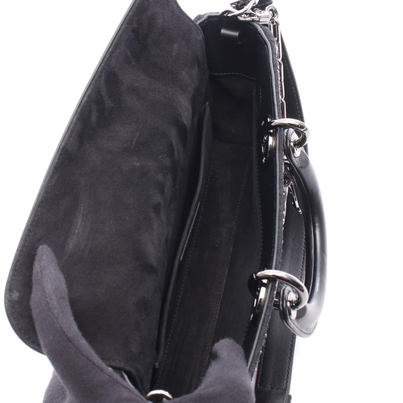 Dior Handbag Lady D-Joy Medium Black Multi Leather Lady D-Joy Bag Medium Ladies
