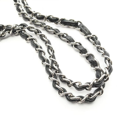 Chanel Shoulder Bag Matelasse W Flap A01112 Black Caviar Skin (grained Calf)