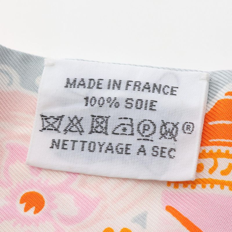 Hermes Scarf Twilly Bingata Silk Twilly Ladies Used a