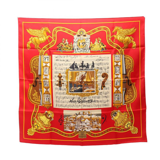 Hermes Scarf Carre90 in Salzburg Red Silk Carre90 Scarf Red Multicolor in