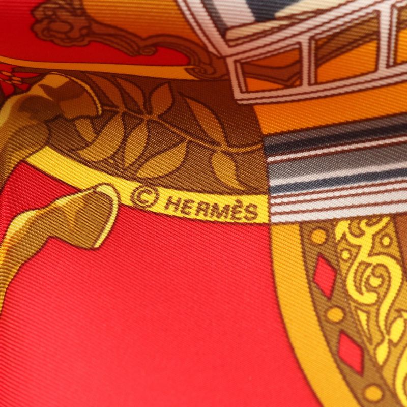 Hermes Scarf Carre90 in Salzburg Red Silk Carre90 Scarf Red Multicolor in